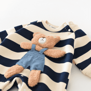 Baby Bear Striped Jumpsuit - Image 5