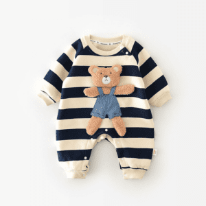 Baby Bear Striped Jumpsuit - Image 4