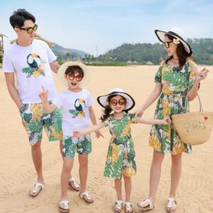 Buy Green Tropic Family Matching Set I Summer Clothing Set