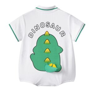 Baby Dino Print Tail Romper Set - Image 11