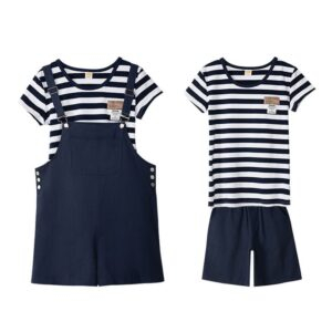 Blue Stripe Family Matching Outfits - Image 9