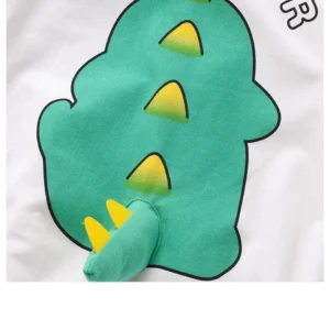 Baby Dino Print Tail Romper Set - Image 8