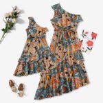 Buy Flower Patchwork Off Shoulder Dress - Flat 30% OFF