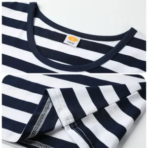 Blue Stripe Family Matching Outfits - Image 7