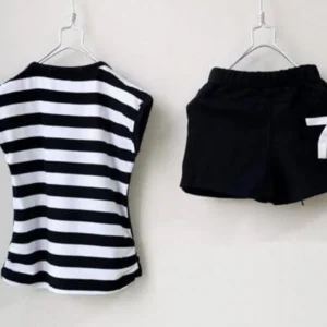 White Stripe Mother Daughter Matching Outfit - Image 6