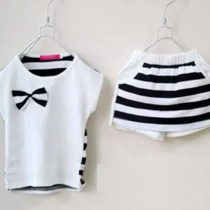 Black Stripe Mother Daughter Matching Outfit - Image 5