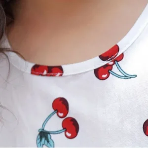 Cherry Print White Matching Outfit - Image 6