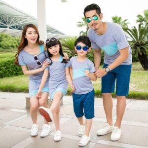Buy Azure Matching Family Tops I Summer Clothing Set
