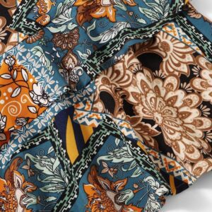 Flower Patchwork Off Shoulder Dress - Image 5