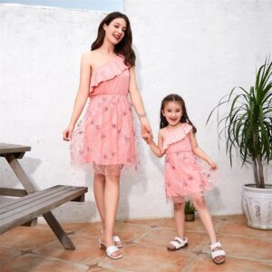 Buy Pink Butterfly Off Shoulder Dress I Family Matching Dress