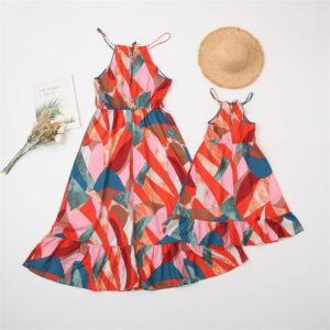 Stylish Summer Mommy and Daughter Dress - Image 3
