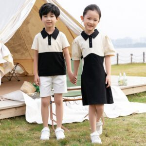 White & Black Matching Family Outfits - Image 3