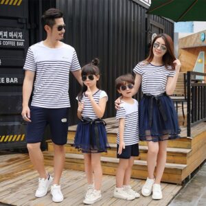 Buy Active Striped Summer Family Outfits I Matching Outfit