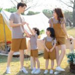 Green Striped Family Matching Outfits - Image 2