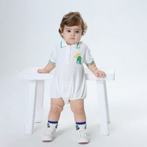 Baby Dino Print Tail Romper Set - Image 5