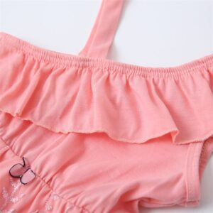 Pink Butterfly Off Shoulder Dress - Image 5