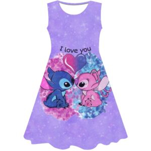 Kids Girls Stitch Summer Dress - Image 7