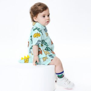 Infant Summer Dino Outfit With Tail - Image 4