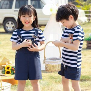 Blue Stripe Family Matching Outfits - Image 5