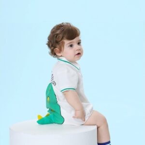 Buy Baby Dino Print Tail Romper Set I Summer Outfit