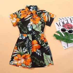 Hawaii Floral Print Family Matching Outfit - Image 7
