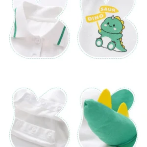 Baby Dino Print Tail Romper Set - Image 10