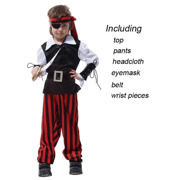 Kids Boys Pirate Cosplay Costume
