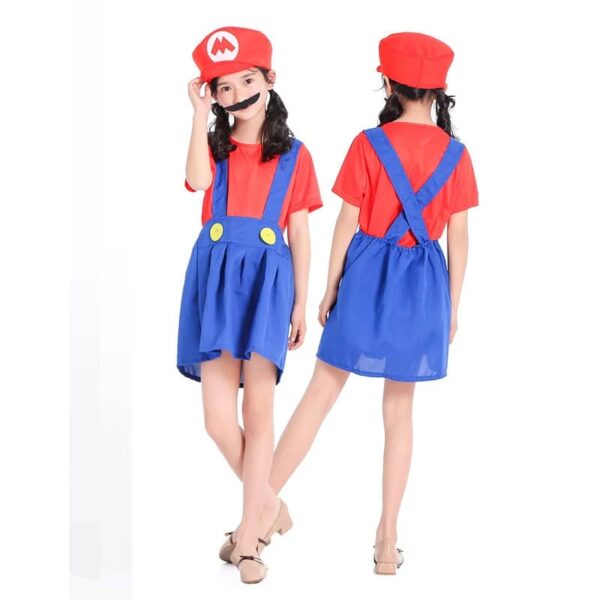 Kids Girls 2 pcs Super Mario Family Matching CLothes