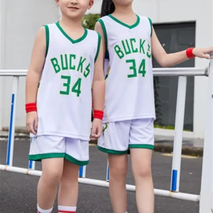Kids Milwaukee Bucks Jersey | 2PCs NBA Outfit - Image 4