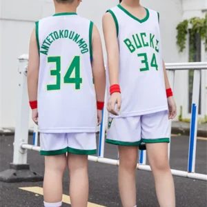 Kids Milwaukee Bucks Jersey | 2PCs NBA Outfit - Image 5