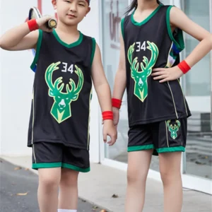 Kids Milwaukee Bucks Jersey | 2PCs NBA Outfit - Image 6