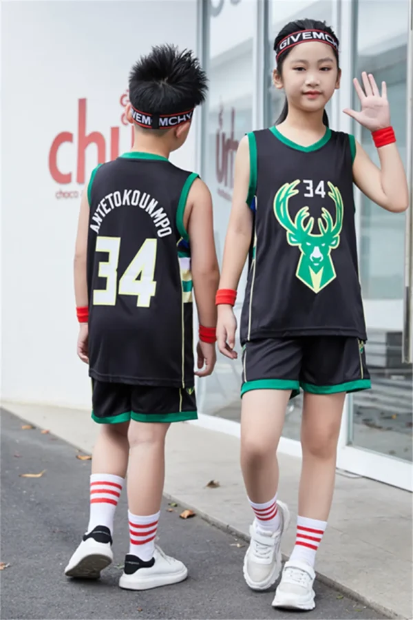 Kids Milwaukee Bucks Jerseys | 2PCs NBA Outfit