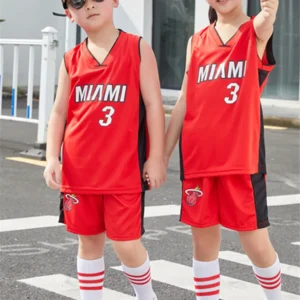Kids Miami Heat Jersey | 2PCs NBA Outfit