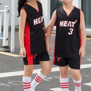 Kids Miami Heat Jersey | 2PCs NBA Outfit - Image 5