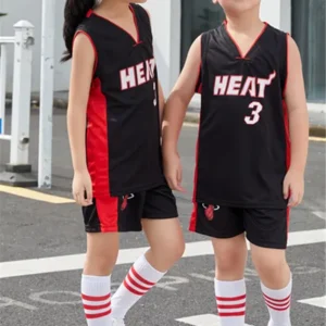 Kids Miami Heat Jersey | 2PCs NBA Outfit - Image 8