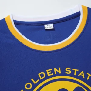 Kids Warriors Jersey I 2PCs Basketball Outfit - Image 9