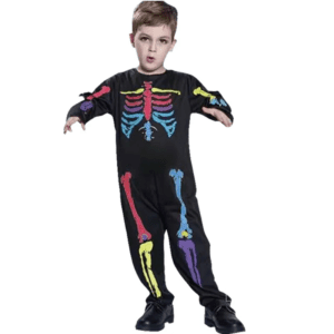 Kids Rainbow Skeleton Costume - Image 3