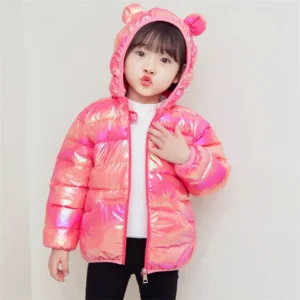 Kids Shiny Down Jacket - Image 9