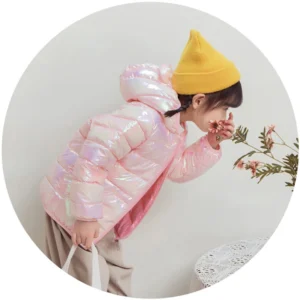 Kids Shiny Down Jacket - Image 7