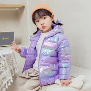 Kids Shiny Down Jacket - Image 10