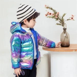 Kids Shiny Down Jacket - Image 11