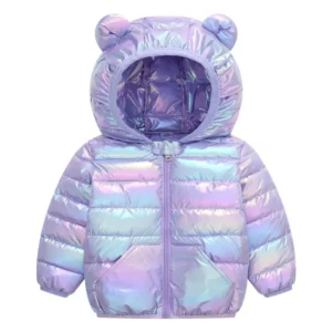 Kids Shiny Down Jacket - Image 15