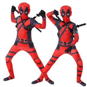 Kids Deadpool Cosplay Costume Set - Image 3