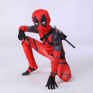 Kids Deadpool Cosplay Costume Set - Image 4