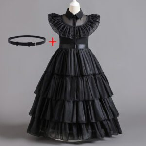 Wednesday Addams Kids Cosplay Dress - Image 6