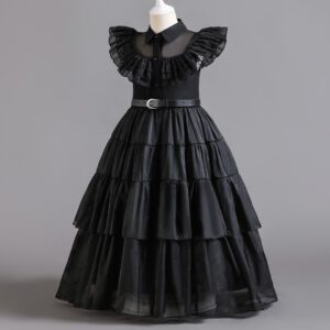 Wednesday Addams Kids Cosplay Dress - Image 7