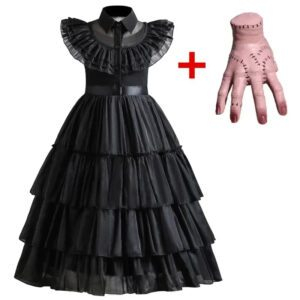 Wednesday Addams Kids Cosplay Dress - Image 15
