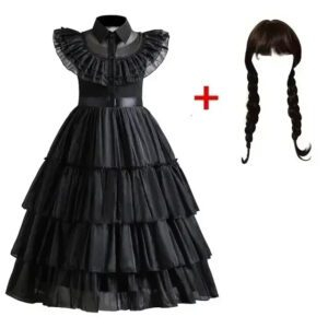 Wednesday Addams Kids Cosplay Dress - Image 16