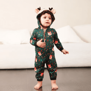 Reindeer Hooded Onesie Family Pajamas - Image 20