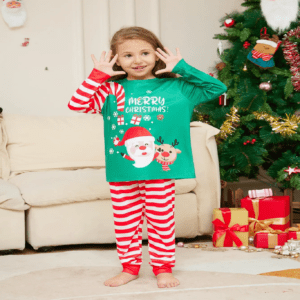 Christmas Deer & Santa Family Pajamas - Image 5